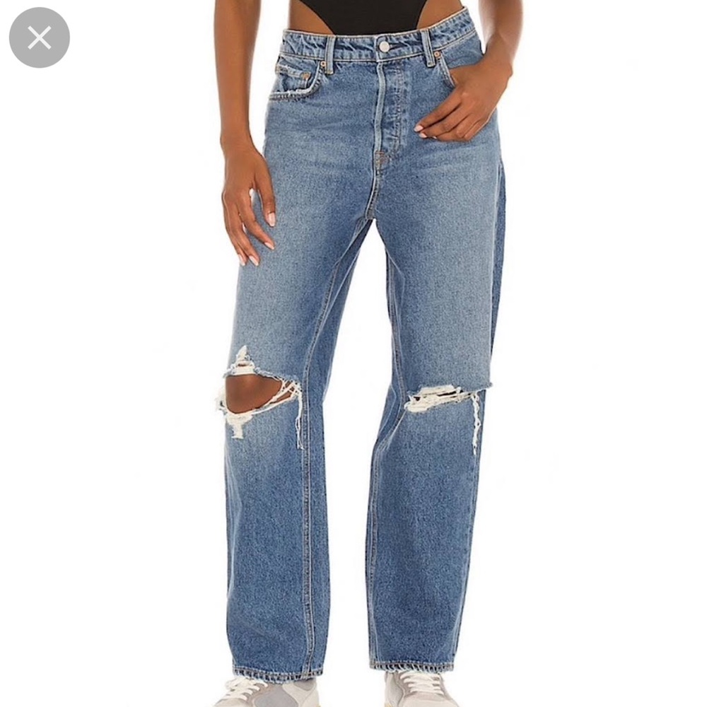 GRLFRND Amanda Mid Rise Loose boyfriend jeans